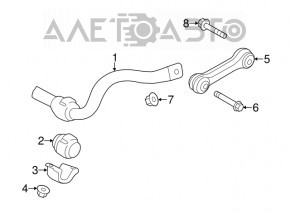 Front left stabilizer bar link Audi Q8 19-26 microcracks S/B