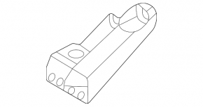 Lower left radiator bracket Audi Q8 19-26 plastic