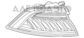 Left outer fender light for Audi Q8 19-23