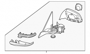 Left side mirror BMW 4 F32/33/36 14-20 auto-dimming, turn signal, heating, BSM
