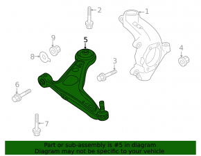 Lower control arm front left Nissan Rogue 21-24