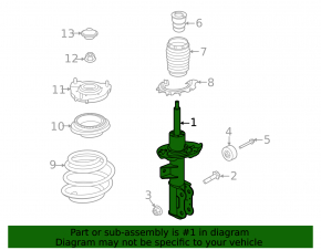 Front left shock absorber Kia Sportage 23-26 HEV FWD