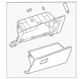 Glove box, glove compartment Toyota Sienna 21-25 black