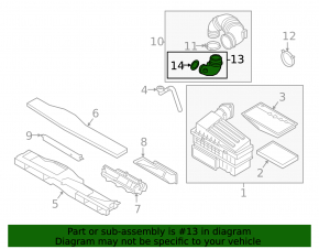 Air duct for VW Golf GTI 22-26 2.0T turbine