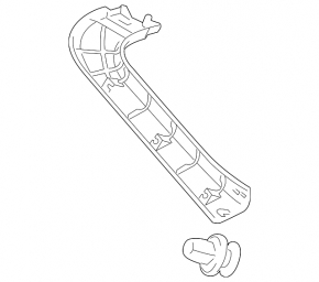Left trunk door trim for Toyota Prius 30 10-15 black