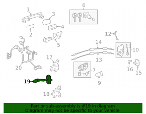 Front left door stop for Toyota Avalon 13-18