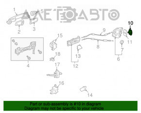 Front left door lock bracket Lexus RX350 RX450h 10-15