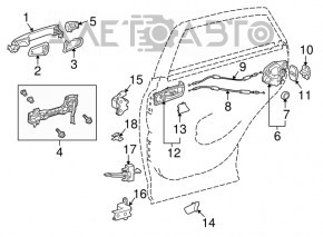 Front left door lock bracket Lexus RX350 RX450h 10-15