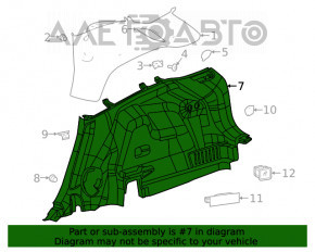 Arch trim right Jeep Cherokee KL 19-22 black