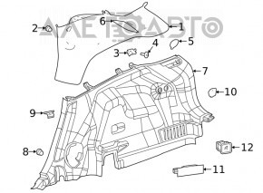 Arch trim right Jeep Cherokee KL 19-22 black