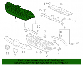 Radiator grille base Honda CRV 17-19