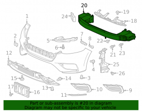 Front Bumper Reinforcement Honda Insight 19-22