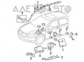 Airbag passenger in dashboard Toyota Camry v40 type 1
