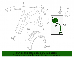 Honda Accord 13-17 Fuel Filler Door Housing