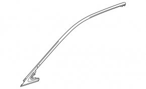 Upper front right door molding for Lexus ES 19-26 chrome