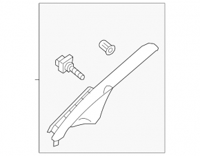 Front pillar trim right Nissan Leaf 18 - black under speaker