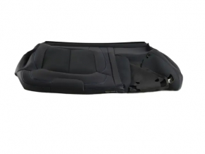 Rear seat back trim, 2nd row, left, Jeep Grand Cherokee WL 22-26, black leather. Blue stitching