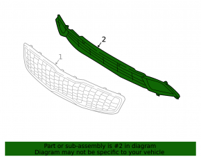 Lower grille front bumper Kia Forte 4d 17-18 rest