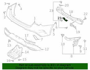 Lower rear bumper reinforcement bracket for Kia K5 21-24