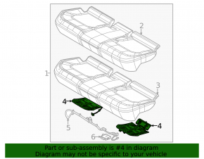 Heated rear seats, 2nd row, lower left, Kia EV6 22-24