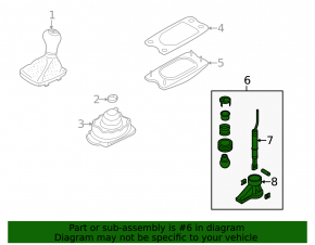 Shifter manual transmission Audi A4 B8 11-16 with rods