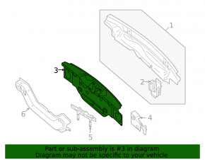 Rear panel for Audi Q5 8R 09-17, 3-piece set, on the body, graphite