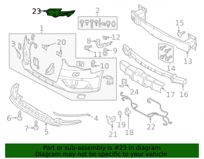 Front bumper bracket right Audi A3 8V 17-20