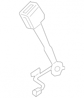 Seat belt latch front left Audi A4 B9 17- black