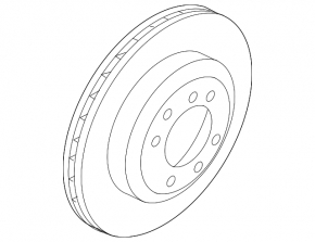 Rear left brake disc Porsche Cayenne 19-26 330/26mm