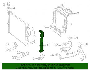 Radiator mounting frame left Mercedes W213 E 300/400/43 17-19 2.0T, 3.0T