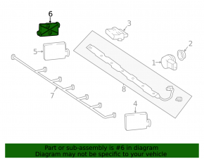 Blind spot sensor mount BSM right Mercedes GLC 16-22 AMG pkg, type 2