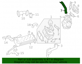 EGR valve bracket Mercedes W166 GLE 16-16 2.1d