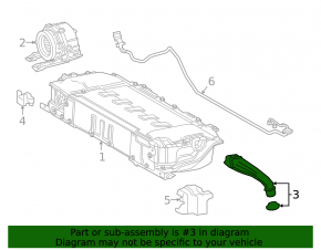 Air duct cooling VVB left Toyota Prius 50 16-22 lithium-ion second