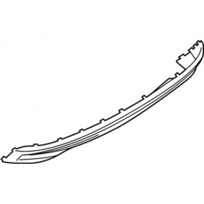 Rear bumper lip Ford Fusion mk5 19-20 for 1 exhaust with chrome tip