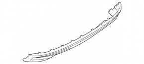 Rear bumper lip Ford Fusion mk5 19-20 for 1 exhaust with chrome tip
