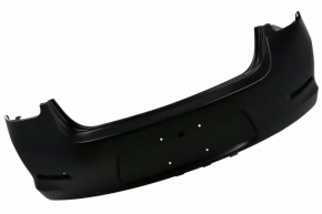 Rear bare bumper Chevrolet Malibu 13-15 for camera, burgundy, dented, crack in mount