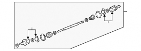 Drive axle rear left Honda CRV 12-14 rusty