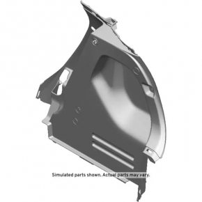 Right arch trim for Chevrolet Bolt 17-21, dark gray, scratches, broken fastener