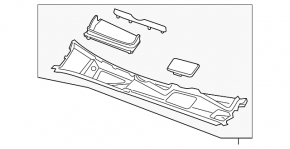 Plastic windshield wiper grille for the Audi Q7 2016-2019
