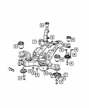 Front subframe Dodge Journey 11-2 s/b for replacement