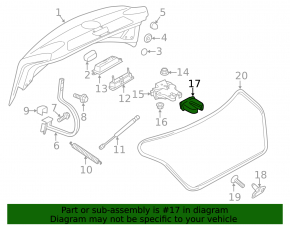 Trunk lid lock trim VW Passat 20-22