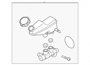 Master brake cylinder with reservoir Hyundai Elantra 21-23 with cover