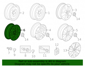 Set of disks R16 4pcs VW Jetta 11-16 USA type 3