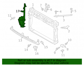 Radiator deflector right VW Golf 15- 1.8T