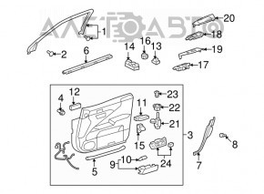 Inner door trim, lower front right, Lexus LS460 LS600h 07-17