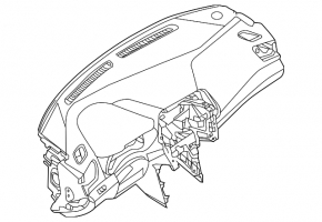 Torpedo front panel without AIRBAG Nissan Maxima A36 16-18 black SV, SL, Platinum