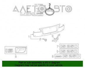 Lexus RX350 10-15 tailgate emblem badge