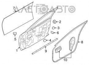 Front left door seal Nissan Maxima A36 16-