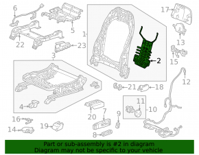 Driver's seat lumbar support with motor for Honda Accord 23-26