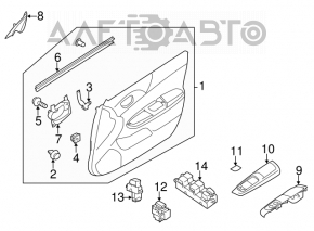 Front right door lock button for Subaru Forester 2010 SH